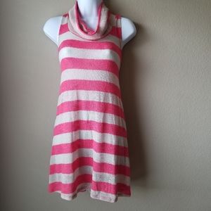 Style Rack Sleeveless Turtleneck Cardigan Pink Sml